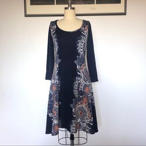 Anthropologie Maeve Navy Blue Sweater Dress